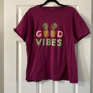 Pineapple print tee 2x